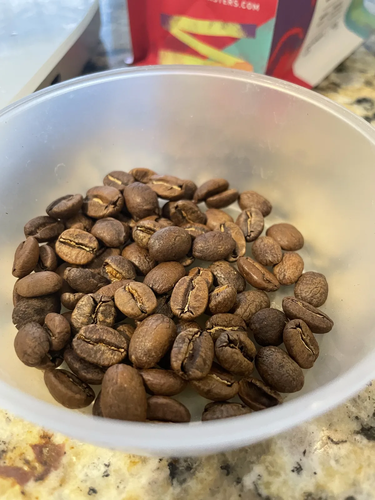Close up of the beans