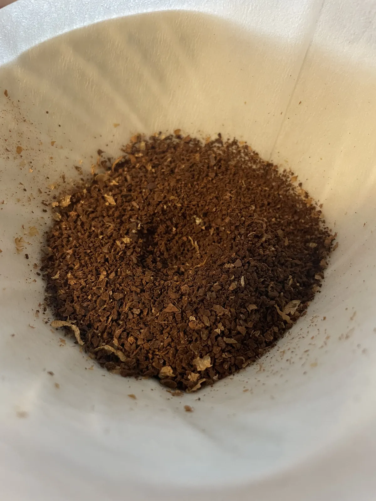 Beans ground for pour over