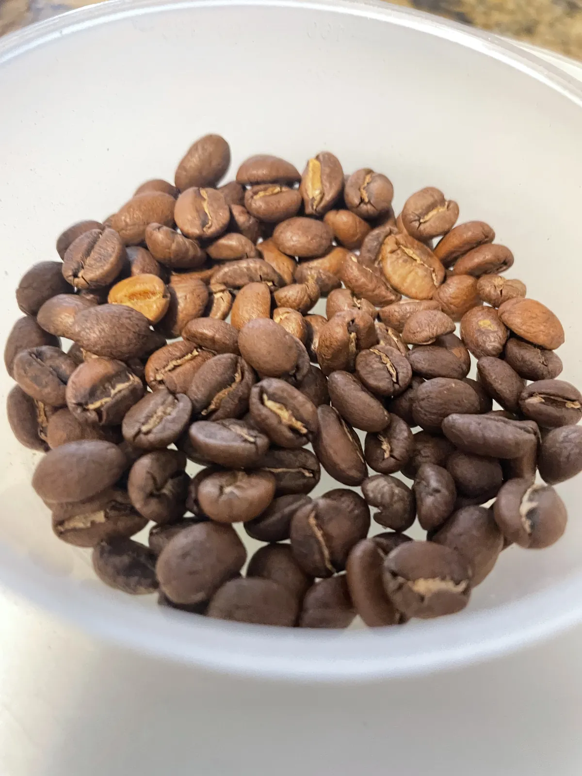 Close up of the beans
